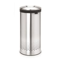 Бак Brabantia для белья с металлической крышкой, стальной матовый, 35 л на VALLES.TOP