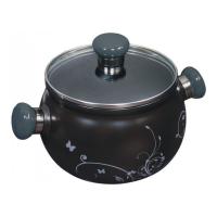 Кастрюля, со стеклянной крышкой Ceraflame Premiere, 2.3л, цвет черный с декором на VALLES.TOP