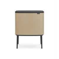 Бак Brabantia Touch Bin Bo мусорный, минерально-золотой, 3х11 л на VALLES.TOP