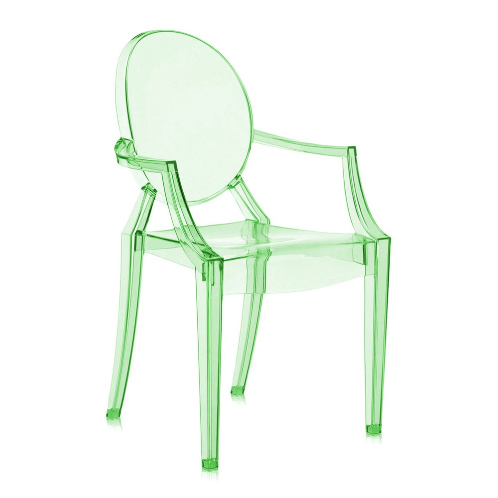 Стул Kartell Lou Lou Ghost детский, зеленый на VALLES.TOP