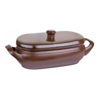 Форма Ceraflame Terrine для запекания, тушения, с керамической крышкой, шоколадная, 4,5 л на VALLES.TOP