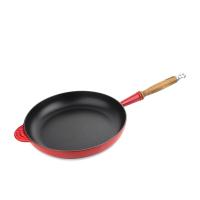 Сковорода Le Creuset чугунная, эмалированная, красная, 24 см на VALLES.TOP
