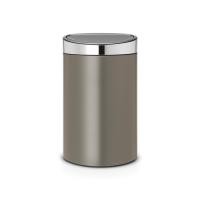 Бак Brabantia Touch Bin New мусорный, платиновый, со стальной крышкой, 40 л на VALLES.TOP