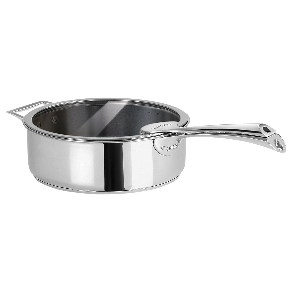 Сотейник CRISTEL Casteline fixed handle с ручкой, стеклянная крышка с длинной ручкой, диаметр 24 см, 3,6 л на VALLES.TOP