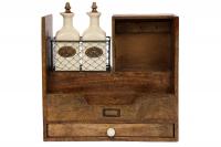 Полка Secret De Maison Chateau с бутылками для оливкового масла и уксуса на VALLES.TOP