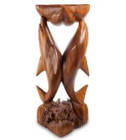 44-014 Статуэтка Decor & Gift "Пара дельфинов с чашей" бол. на VALLES.TOP