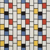 Ткань Galleria Arben Exclusive MONDRIAN BLANC NOIR на VALLES.TOP