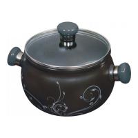 Кастрюля, со стеклянной крышкой Ceraflame Premiere, 4л, цвет черный с декором на VALLES.TOP