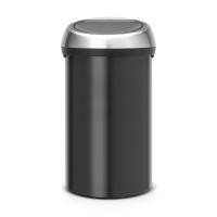 Бак Brabantia Touch Bin мусорный, черный матовый, со стальной крышкой, 60 л на VALLES.TOP