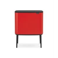 Бак Brabantia Touch Bin Bo мусорный, пламенно-красный, 11+23 л на VALLES.TOP