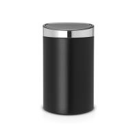 Бак Brabantia Touch Bin New мусорный, черный матовый, со стальной крышкой, 40 л на VALLES.TOP