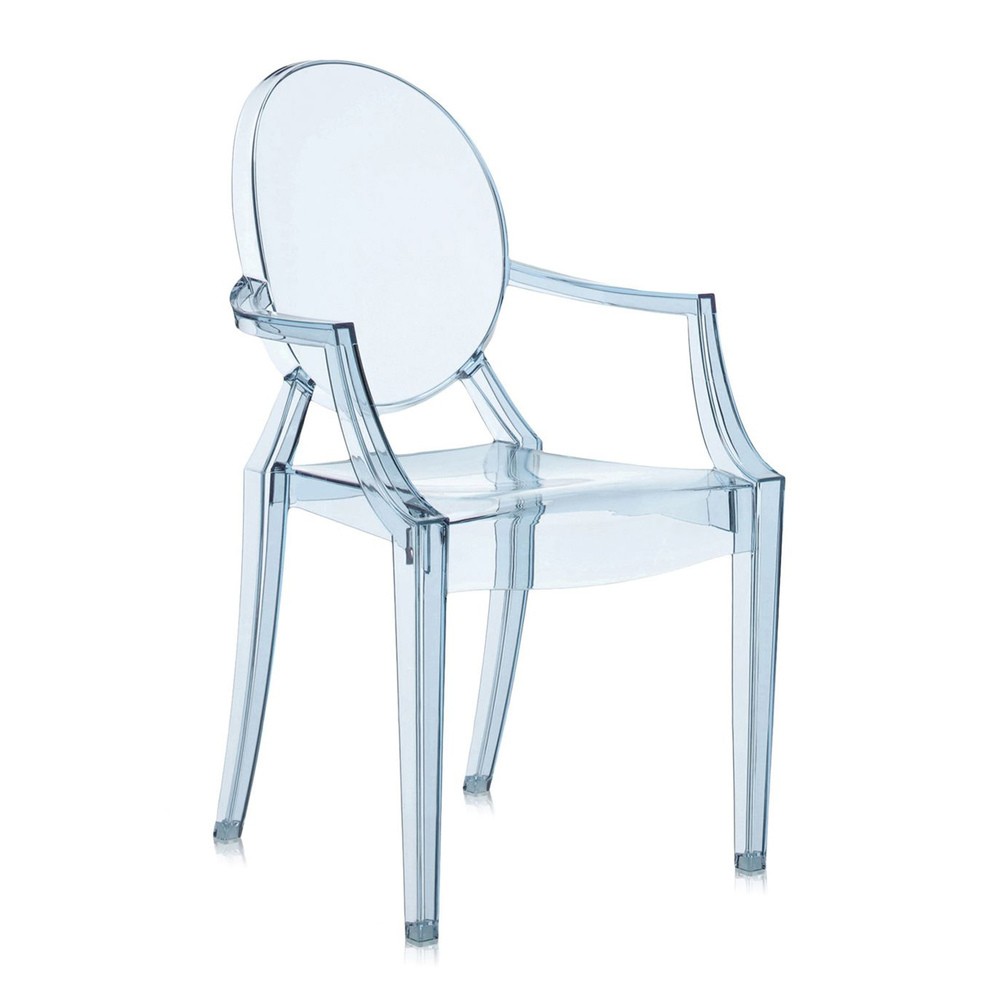 Стул Kartell Lou Lou Ghost детский, голубой на VALLES.TOP