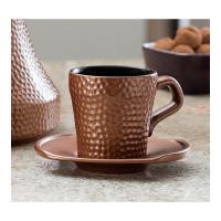 Блюдце Ceraflame Hammered для кофейной чашки медное на VALLES.TOP