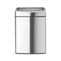 Бак Brabantia Touch Bin New мусорный, прямоугольный, стальной матовый, 10 л на VALLES.TOP