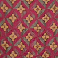 Ткань Galleria Arben Exclusive FLOWER RHOMBUS 83 RED BRONZE на VALLES.TOP