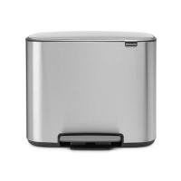 Бак Brabantia Pedal Bin Bo мусорный, стальной матовый, FPP, 11+23 л на VALLES.TOP