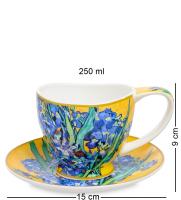 CN-36 Чашка с блюдцем "Ирисы (В. Гог)" 250 мл (Carmani) на VALLES.TOP