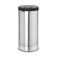 Бак Brabantia для белья с пластиковой крышкой, стальной матовый, 35 л на VALLES.TOP