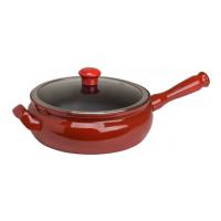 Сковорода-гриль со стеклянной крышкой Ceraflame Terrine 22см, 2л, цвет красный на VALLES.TOP