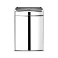 Бак Brabantia Touch Bin мусорный, прямоугольный, полированная сталь, 10 л на VALLES.TOP