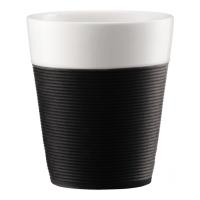 Набор кружек Bodum Bistro (2 штуки) с силиконовым ободком, 0.3л, цвет черный на VALLES.TOP