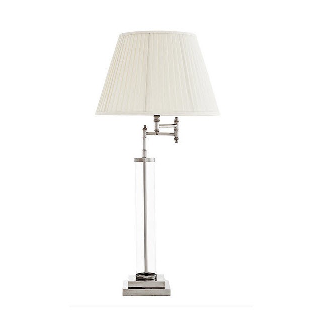 Лампа Eichholtz Beaufort настольная серебряная на VALLES.TOP