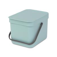 Ведро Brabantia Sort & Go мусорное, встраиваемое, мятное, 6 л на VALLES.TOP