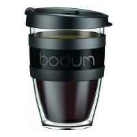 Кружка-френч-пресс Bodum JoyCup для кофе дорожная черная 0,3 л на VALLES.TOP