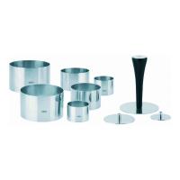 Набор из десертных колец для формовки 4 см, 6 см, 8 см GEFU (10 предметов), цвет стальной на VALLES.TOP