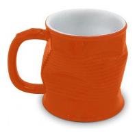 Кружка Ceraflame мятая керамическая, оранжевая, 0,32 л на VALLES.TOP