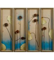 ART-401 Панно модульное из четырёх картин "Лазурное утро" на VALLES.TOP