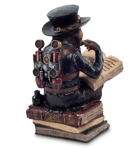 Статуэтка Veronese Обезьяна с книгой WS-194 в стиле стимпанк на VALLES.TOP