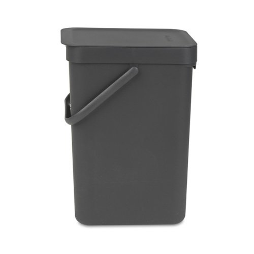 Ведро Brabantia Sort & Go мусорное, встраиваемое, серое, 12 л на VALLES.TOP