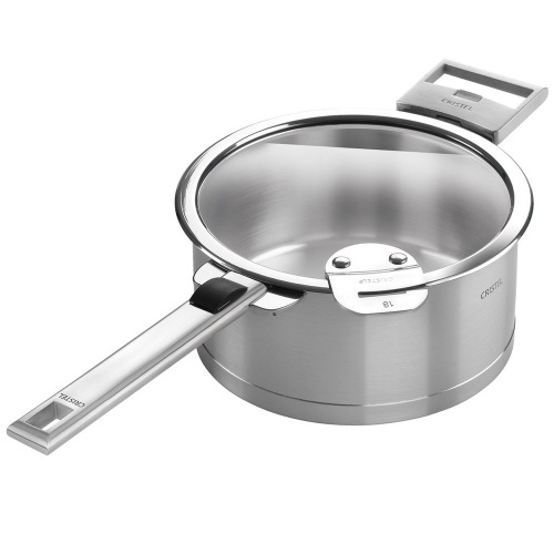 Крышка CRISTEL Strate removable handle стеклянная, плоская, диаметр 22 см на VALLES.TOP