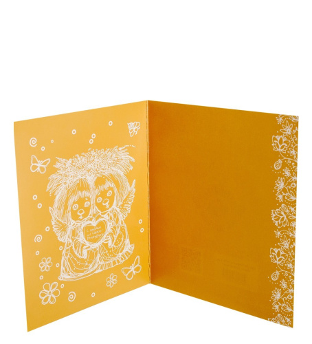 ANG-189 Открытка "Ангел с незабудками" 15х17 на VALLES.TOP