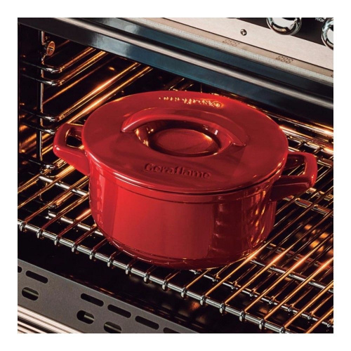 Кастрюля с керамической крышкой Ceraflame Duo+, 2.5л, цвет красный на VALLES.TOP