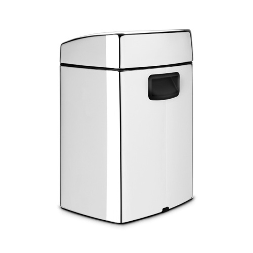 Бак Brabantia Touch Bin мусорный, прямоугольный, полированная сталь, 10 л на VALLES.TOP