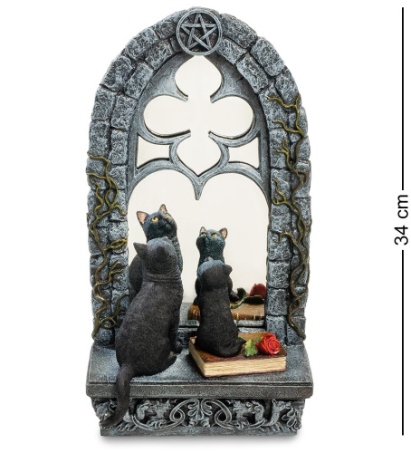 Статуэтка Veronese Кошка с котенком у зеркала WS-885 на VALLES.TOP