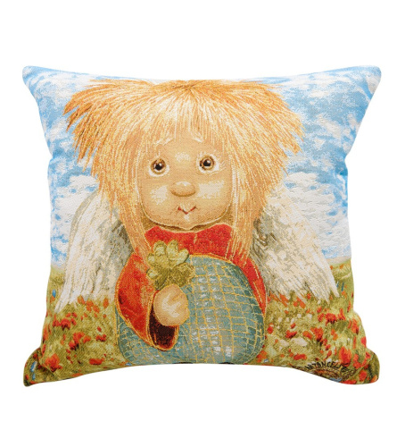 Подушка Artangels Ангел удачи, гобеленовая, 30х30 см на VALLES.TOP