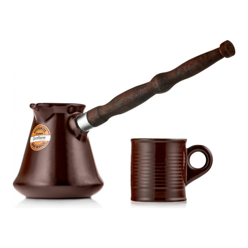 Набор для кофе Ceraflame Ibrik Classic (турка+чашка для эспрессо) шоколад 0,35 л, 0,07 л на VALLES.TOP