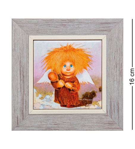 Панно Artangels Ангел-хранитель благосостояния керамическое, 16х16 см на VALLES.TOP