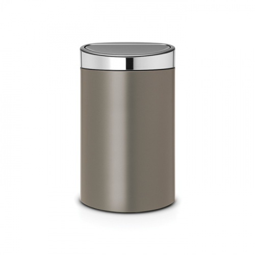 Бак Brabantia Touch Bin New мусорный, платиновый, со стальной крышкой, 40 л на VALLES.TOP