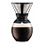 Кофеварка Bodum Pour Over с фильтром, черная, 1,5 л на VALLES.TOP