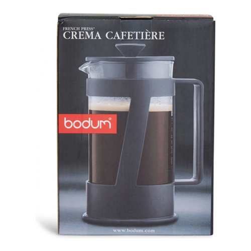 Кофейник френч-пресс BODUM Crema, 0.5л, цвет черный на VALLES.TOP
