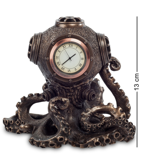 Статуэтка-часы Veronese Осьминог в стиле стимпанк на VALLES.TOP