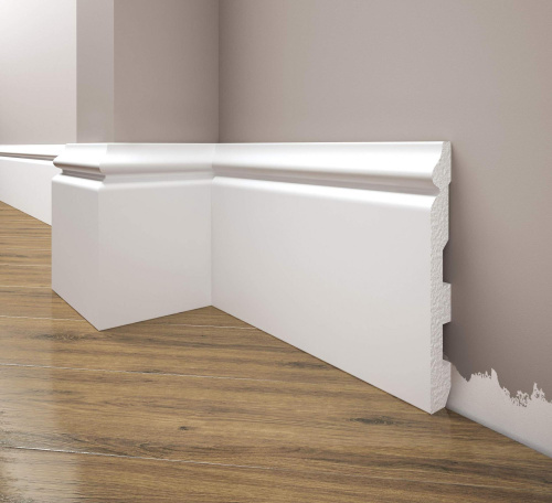 Плинтус Cezar Elegance полистирол LPC24 2440x18x140 мм на VALLES.TOP