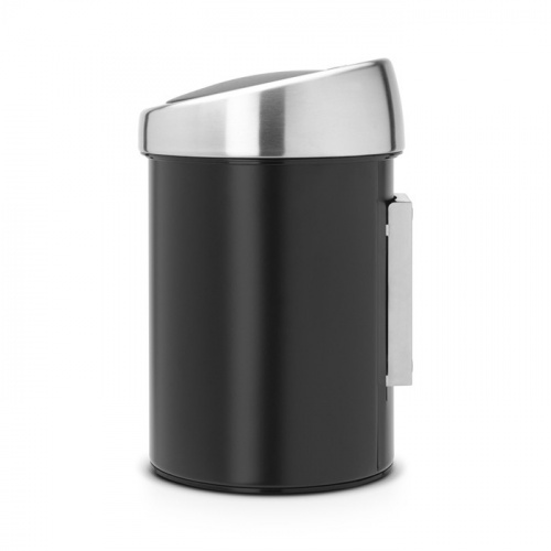 Бак Brabantia Touch Bin New мусорный, черный матовый, 3 л на VALLES.TOP