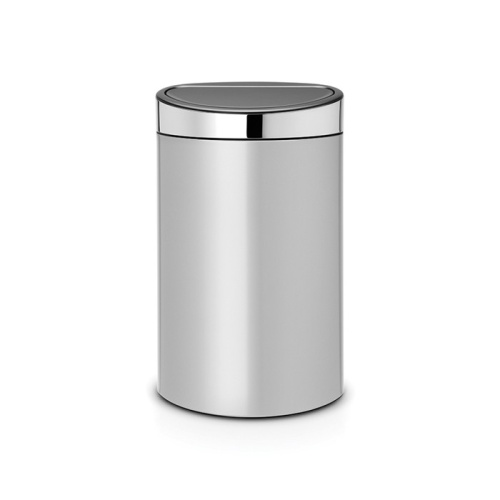 Бак Brabantia Touch Bin New мусорный, серый металлик, со стальной крышкой, 40 л на VALLES.TOP
