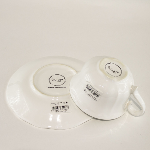 Чайная пара Value Ceramic белый 170 мл, 160 мм на VALLES.TOP