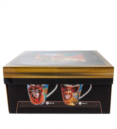 CN-19 Кружка "Венецианские маски" 400 мл (Carmani) на VALLES.TOP